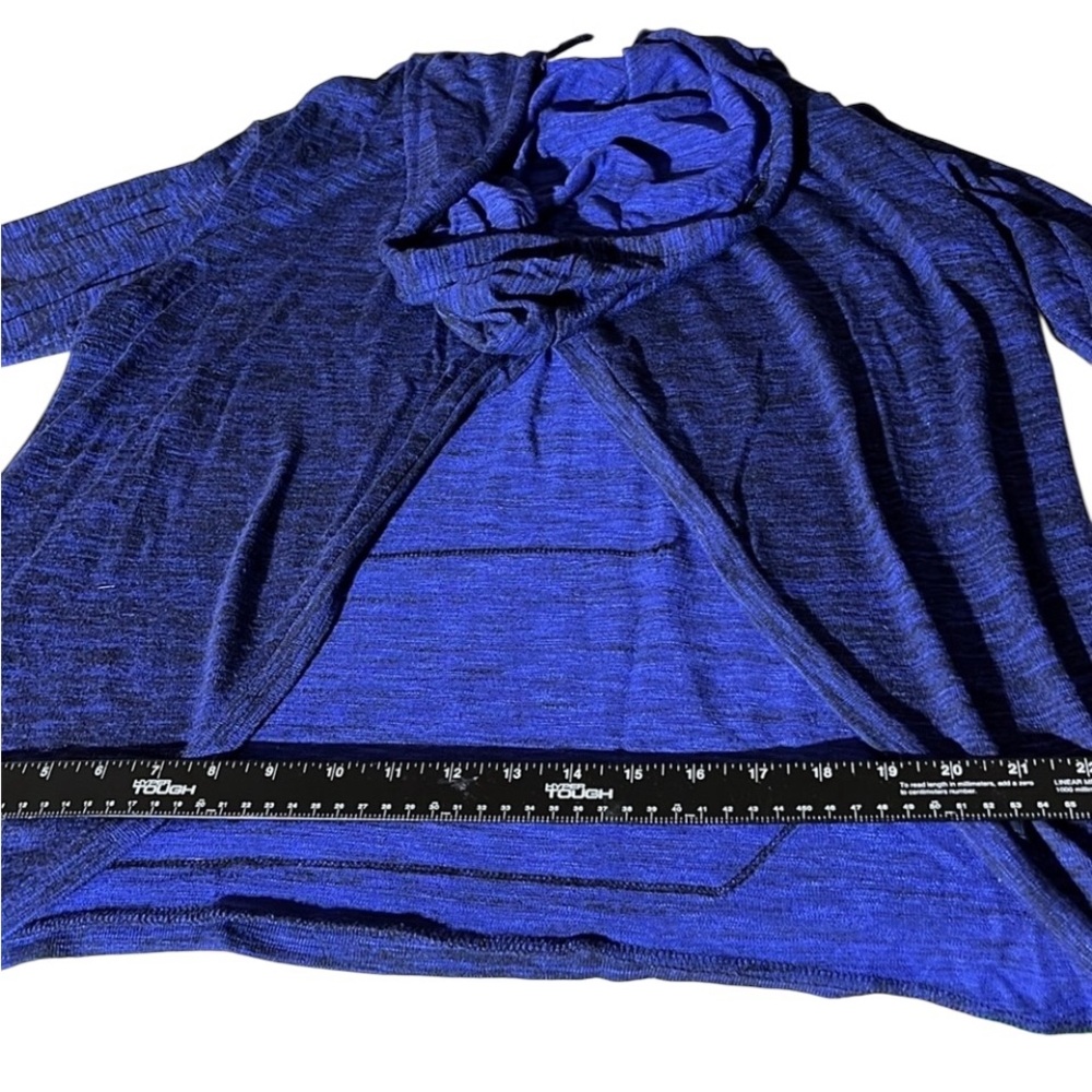 Mossimo Supply Co. size XL violet & black hooded sweater with wrap open back - Picture 10 of 16
